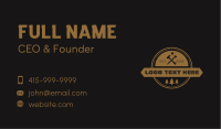 Rustic Wood Carpentry Business Card Image Preview