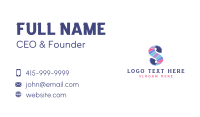 Colorful Letter S Firm Business Card Design