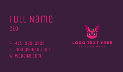 Cute Bat Character Business Card Image Preview