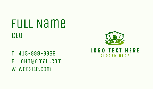 Shovel Garden Landscaping Business Card Design Image Preview