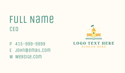 Castle Book Author Business Card Image Preview