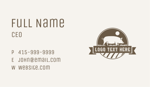 Pig Meat Farm Business Card Design Image Preview