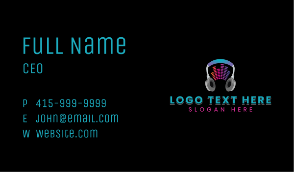 Audio Music Headphones Business Card Design Image Preview