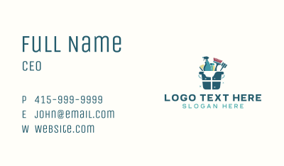 Sanitary Cleaning Janitorial Business Card Image Preview