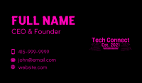 Pink Technology Circuit  Wordmark Business Card Image Preview