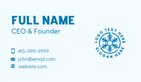 Snowflake Cooling Air Conditioner Business Card Image Preview