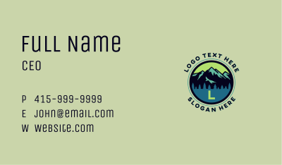Mountain Forest Travel Business Card Image Preview