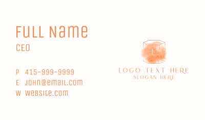 Beauty Cosmetics Lettermark Business Card