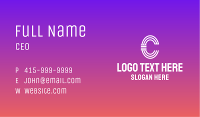 Creative Letter C Business Card Image Preview