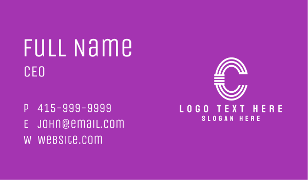 Creative Letter C Business Card Design Image Preview