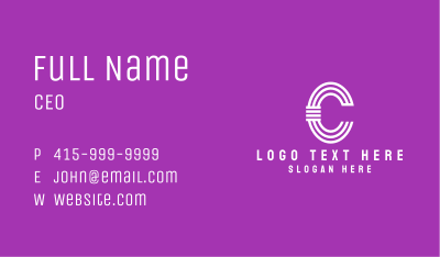 Creative Letter C Business Card Image Preview