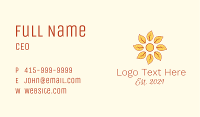 Leaf Flower Pattern Business Card Image Preview