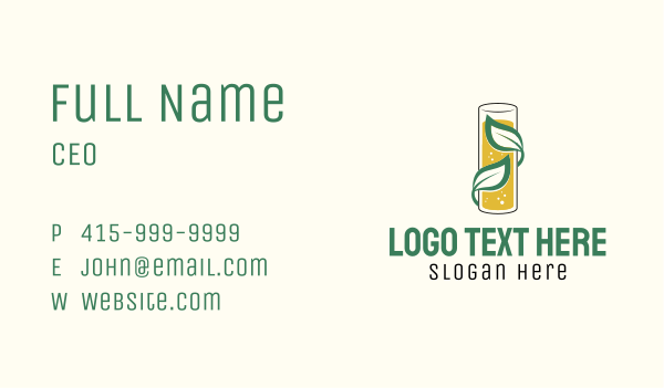 Organic Beverage Tea  Business Card Design Image Preview