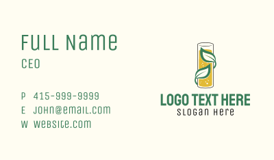 Organic Beverage Tea  Business Card Image Preview