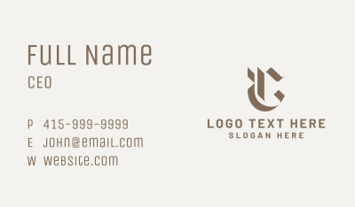 Letter G Tattoo Shop  Business Card Image Preview