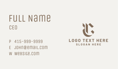 Letter G Tattoo Shop  Business Card Image Preview
