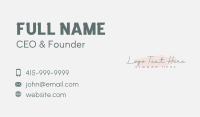 Generic Feminine Cursive  Business Card Image Preview