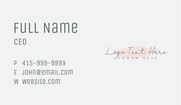 Generic Feminine Cursive  Business Card Design Image Preview