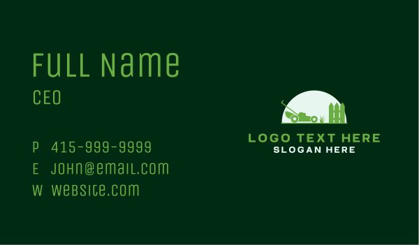 Garden Lawn Mower Landscaping Business Card Design Image Preview