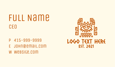 Ancient Tribal Eye Business Card Image Preview