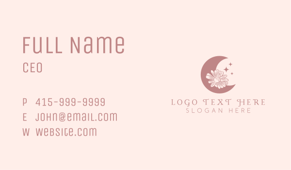 Moon Flower Boutique Business Card Design Image Preview