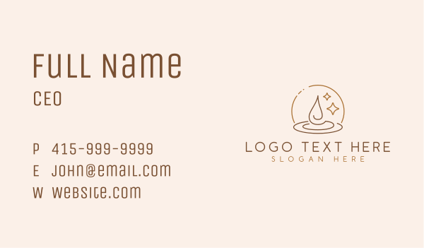 Candle Flame Sparkle Business Card Design Image Preview