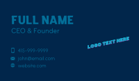 Neon Tilt Wordmark Business Card Preview