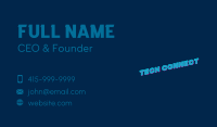 Neon Tilt Wordmark Business Card Image Preview