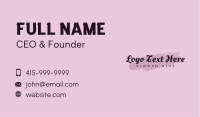 Beauty Style Wordmark Business Card Image Preview