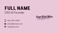 Beauty Style Wordmark Business Card Preview