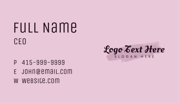 Beauty Style Wordmark Business Card Design Image Preview