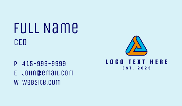 Pyramid Tech Letter A Business Card Design Image Preview
