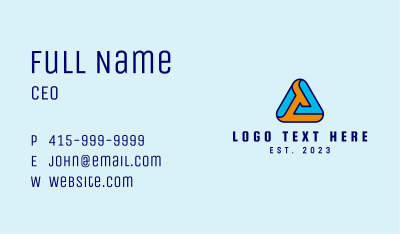 Pyramid Tech Letter A Business Card Image Preview