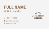 Retro Masculine Wordmark Business Card Image Preview