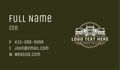 Delivery Truck Transport Business Card Image Preview