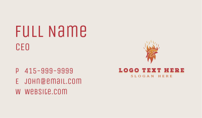 Flame Chicken Barbecue Business Card Image Preview