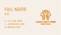 Golden Egyptian Headdress  Business Card Image Preview