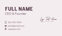 Cursive Feminine Fashion  Business Card Image Preview