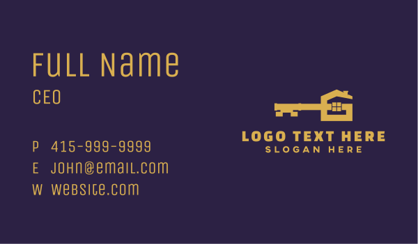 Golden Key Realty Business Card Design Image Preview