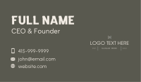 Startup Vintage Wordmark Business Card Design