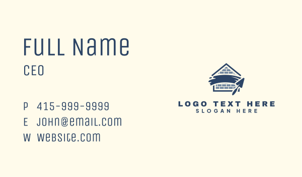 Trowel Cement Brick Housing Business Card Design Image Preview