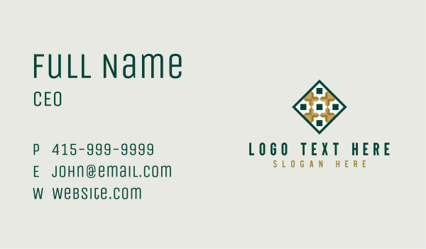 Abstract Tile Flooring Business Card Design Image Preview