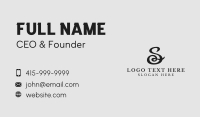 Fashion Script Letter S Business Card Design