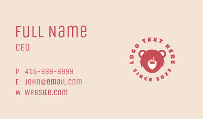 Bear Cup Cafe Business Card Image Preview