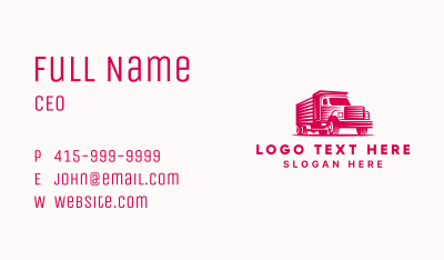 Express Transportation Truck  Business Card Image Preview
