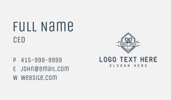 Boutique Artisanal Brand Business Card Design