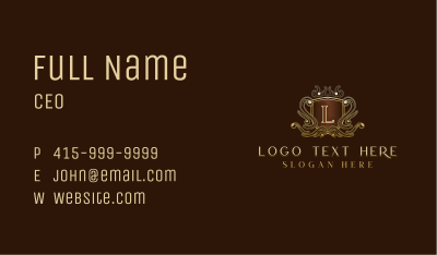 Luxury Royal Shield Business Card Image Preview