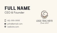 Boho Flower Necklace  Business Card Image Preview
