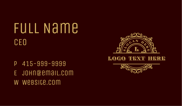 Luxury Decorative Hotel Business Card Design Image Preview