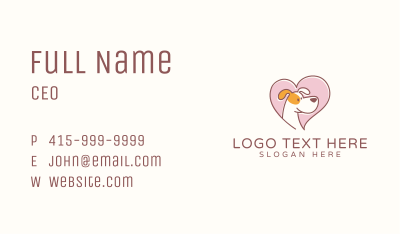 Heart Pet Dog Business Card Image Preview